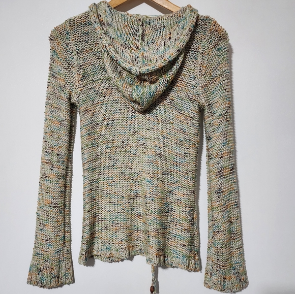 Bcbg vintage zip up knit earth toned hooded sweater - Picture 10 of 10